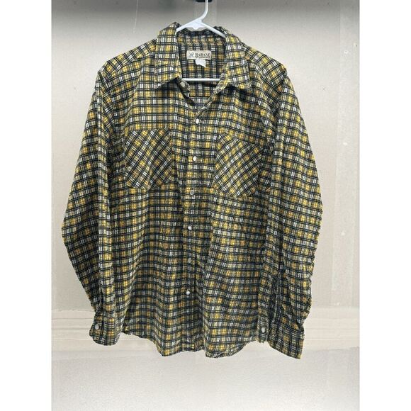 Haband Vintage Plaid Flannel Western Cowboy Pearl Snap Size XL - Picture 1 of 4